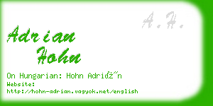 adrian hohn business card